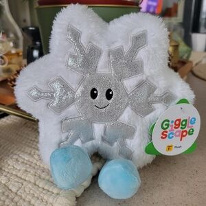 Gigglescape Snowflake Stuffed Animal - White and Blue